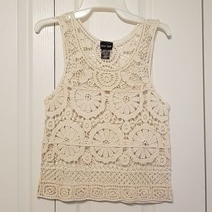 Off-white knit beachy tank